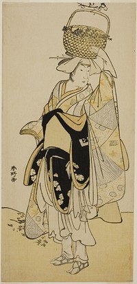 The Actor Ichikawa Yaozo III as Shiragiku in the Dance Sequence "Shinobu Uri" in the Play Hatsuhana Mimasu Soga, Performed at the Nakamura Theater in the First Month, 1785 by Katsukawa Shunkо̄