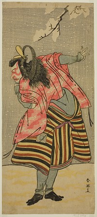 The Actor Ichikawa Danjuro V as Hei Shinno Masakado in the Play Hana no O-Edo Masakado Matsuri, Performed at the Ichimura Theater in the Eleventh Month, 1789 by Katsukawa Shun'ei