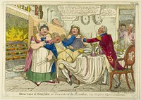 Beauties of Grease [altered to] Greece — or — Luxuries of the Kremlin. Vide Brighton Vagaries. A Kitchen Frolic. by Isaac Robert Cruikshank