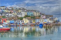 Harbour village, city sea port.