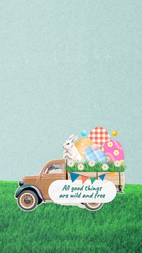 Easter bunny green phone wallpaper