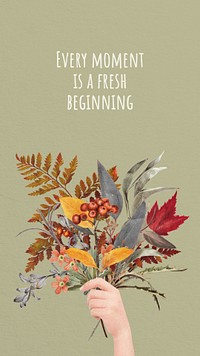 Autumn leaves illustration iPhone wallpaper