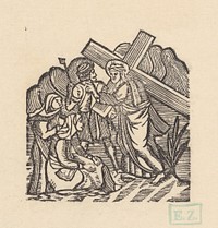 Jesus admonishes the weeping women of jerusalem, Craftsman Graphic Artist Of Empire Style Orientation