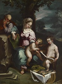 The Holy Family with the Infant St. John (1580-1585 (Renaissance)) by Francesco Vanni