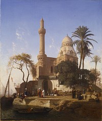 Landscape with Mosque (19th century) by Prosper Marilhat