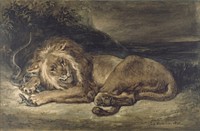 Lion and Snake (1846) by Eugène Delacroix