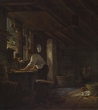 Kitchen Interior (1650-1670 (Baroque)) by Thomas Wyck