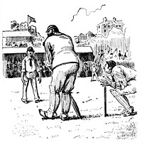 Image from Mr. Punch's Book of Sports, a collection of sports-related humour and cartoons from Punch Magazine circa 1910.