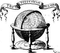 Fleuron from book:A new and easy guide to the use of the globes; and the rudiments of geography. Wherein The Knowledge of the Heavens and Earth is made easy to the meanest Capacity: First, by giving a concise Account of the Four Quarters of the World, with the Distance and Situation of the principal Islands, and inland Places; and Secondly, by the Solution of upward; of Seventy useful Problems, in Geography, Astronomy, Navigation, and Dialling. In which are inserted four useful tables. I. Shews the Latitude of the principal Places, and their Longitude from the Meridian of London. II. Shews the Number of Miles contained in a Degree of Longitude, at every Degree of Latitude. III. Shews where every Climate ends, with the length of the longest Day at the End of each. IV. Shews the Right Ascension, Declination, Latitude, and Longitude of the most eminent fixed Stars. To the whole are subjoined I. An appendix; Containing a short Account of the Solar System, and of the Comets and Fixed Stars: II. A supplement; Exhibiting a brief View of the Figure and Magnitude of the Earth, of the Nature of the Atmosphere, of the Theory of the Tides, and a concise System of Chronology. By Daniel Fenning.