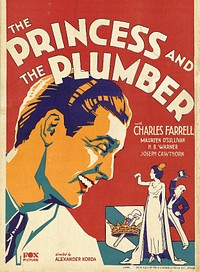 Window poster for the American film The Princess and the Plumber (1930).There are no copyright marks. At bottom right is Lithographed in USA by the H. C. Miner Litho. Co. NY. 30288.United States Copyright Office page 2 "Visually Perceptible Copies The notice for visually perceptible copies should contain all three elements described below. They should appear together or in close proximity on the copies.1 The symbol (c) (letter C in a circle); the word "Copyright"; or the abbreviation "Copr."2 The year of first publication. If the work is a derivative work or a compilation incorporating previously published material, the year date of first publication of the derivative work or compilation is sufficient. Examples of derivative works are translations or dramatizations; an example of a compilation is an anthology. The year may be omitted when a pictorial, graphic, or sculptural work, with accompanying textual matter, if any, is reproduced in or on greeting cards, postcards, stationery, jewelry, dolls, toys, or useful articles.3 The name of the copyright owner, an abbreviation by which the name can be recognized, or a generally known alternative designation of owner.1 Example (c) 2007 Jane Doe."