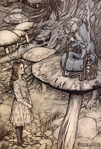 Advice from a Caterpillar from Alice's adventures in Wonderland (1916) by Arthur Rackham