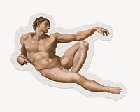 Creation of Adam, paper collage element by Michelangelo Buonarroti, remixed by rawpixel.