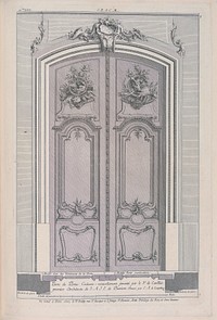 Title Page, Profil de deux Venteaux de la porte Cochere (Profile of Two Venteaux of a Carriage Door), Livre de Portes Cocheres (Book of Carriage Doors)