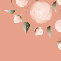Peach geometric rose design space