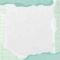 Ripped green paper frame background