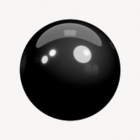 Black sphere 3D shape