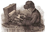 Hall 1891 typewriter ad