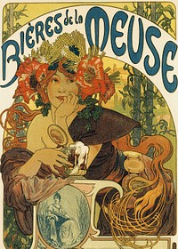 Bières de la Meuse by Alphonse Mucha