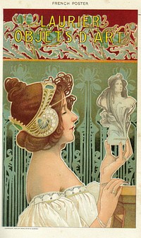 Painting : French poster "Laurier Objets d'Art" (Art nouveau)