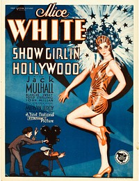 Window poster from the 1930 film Showgirl in Hollywood.