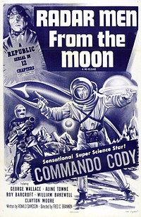 Original movie poster for the Republic Pictures serial Radar Men from the Moon (1952).