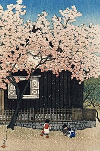 Atagoyama in Spring (Haru no Atagoyama), from the series Twelve Scenes of Tōkyō (Tōkyō jūnidai), woodblock print