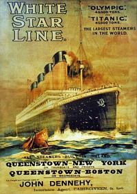 Poster of the White Star Line showing RMS Titanic