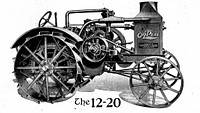 Advance-Rumely OilPull 12-20 tractor as advertised in the May 3, 1919 issue of Country Gentleman. The tractor was manufactured in La Porte, Indiana, USA.