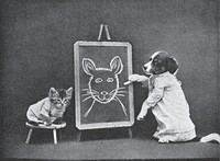 Illustration from "The little folks of animal land". Inscription below image: "Rosie was a patient model."