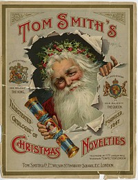 Decorative box lid for Tom Smith's Christmas Crackers from 1911