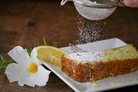 Free lemon cake slice image, public domain CC0 photo.