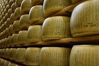 Free parmesan cheese shelf image, public domain food CC0 photo.