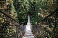 Free wooden bridge image, public domain nature CC0 photo.