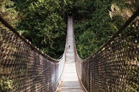 Free wooden bridge image, public domain nature CC0 photo.