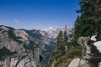 The tops of the mountains in Yosemite, free public domain flower CC0 photo.
