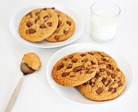 Free chocolate chip cookies image, public domain dessert CC0 photo.