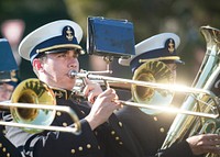 NEW LONDON, Conn. -- Vice Adm. Peter Neffenger, Vice Commandant of the U.S. Coast Guard, is honored at the U.S. Coast Guard Academy during a regimental review Sept. 19, 2014. U.S. Coast Guard photo by Petty Officer 2nd Class Cory J. Mendenhall. Original public domain image from Flickr