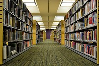 Bookshelves in North York Central Library. Toronto, Ontario, Canada. Free public domain CC0 photo