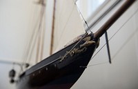 NEW LONDON, Conn. -- A recently-restored model of the three-masted schooner Atlantic is displayed at the U.S. Coast Guard Academy April 22, 2015. Atlantic, built in 1903, set the record for the fastest trans-Atlantic passage in 1905, with a time of twelve days and four hours. In 1941, Atlantic was acquired by the U.S. Coast Guard and served as a training vessel at the U.S Coast Guard Academy until 1947. U.S. Coast Guard photo by Petty Officer 2nd Class Cory J. Mendenhall. Original public domain image from Flickr