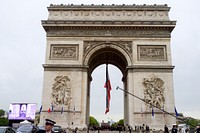 Arc d'Triomphe, As Seen Before Secretary Kerry Participates in 70th Anniversary VE Day Commemoration in Paris