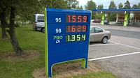 Gas station price board background. Original public domain image from Flickr