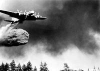 Dropping Retardant, Fremont NF OR 1966, Fremont-Winema National Forest Historic Photo. Original public domain image from Flickr