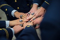 NEW LONDON, Conn. - Members of the U.S. Coast Guard Academy Sailing Team are presented with Championship rings Nov. 19, 2015. U.S. Coast Guard photo by Petty Officer 2nd Class Cory J. Mendenhall. Original public domain image from Flickr