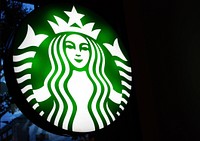 Starbucks coffee logo, location unknown, 11/10/2015