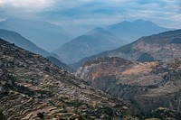 Nepal hillside, nature background. Free public domain CC0 photo.