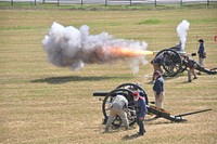 Artillery Demonstration. Original public domain image from Flickr