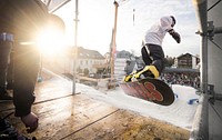 Snowboarding half pipe. Free public domain CC0 photo.