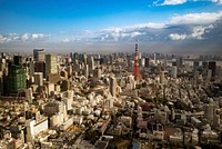 Tokyo city areial view. Free public domain CC0 photo.