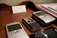 Cell phones are left outside the Oval Office during a meeting with President Barack Obama, May 25, 2009.