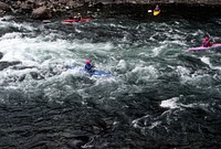 Recreation, kayaking Clackamas River, Mt Hood National Forest. Original public domain image from Flickr